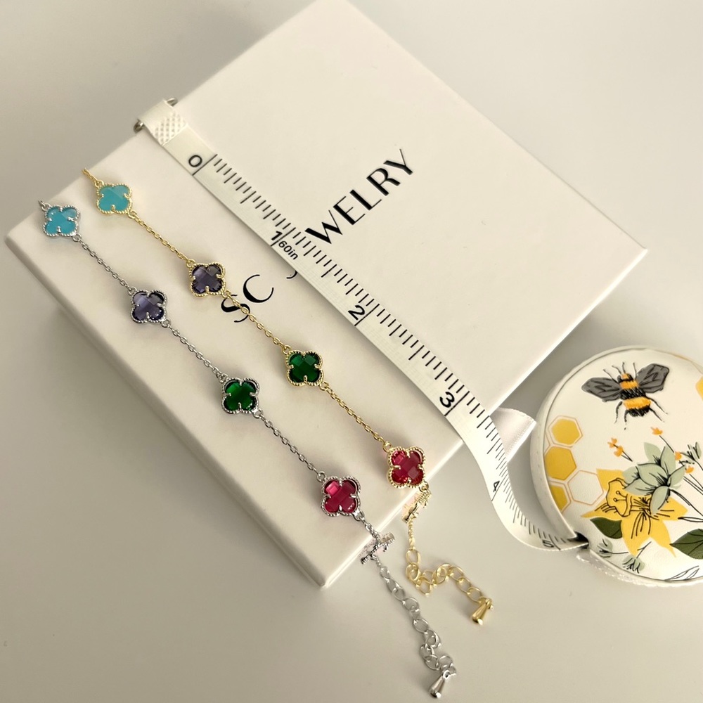 Clover Bracelet 14k Gold Filled Luxury Jewelry - Picture 5 of 7